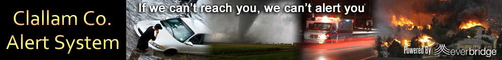 Clallam County alert system banner