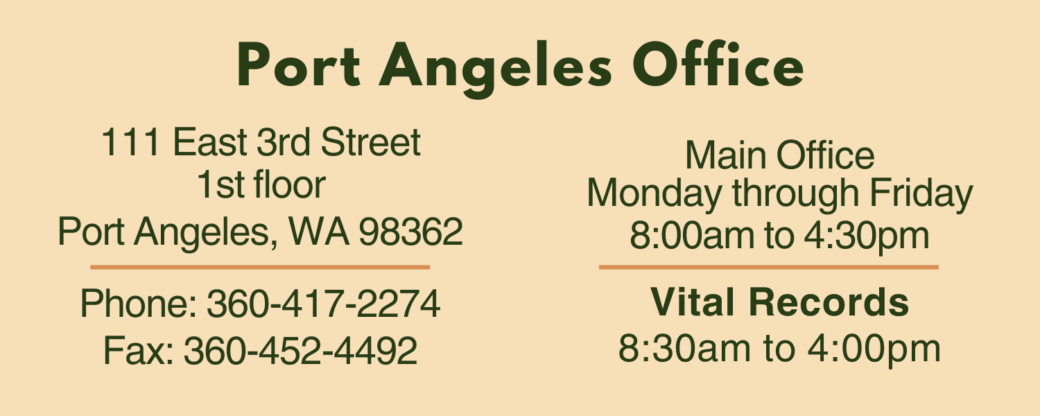 Port Angeles Office Website Address / Open Hours
