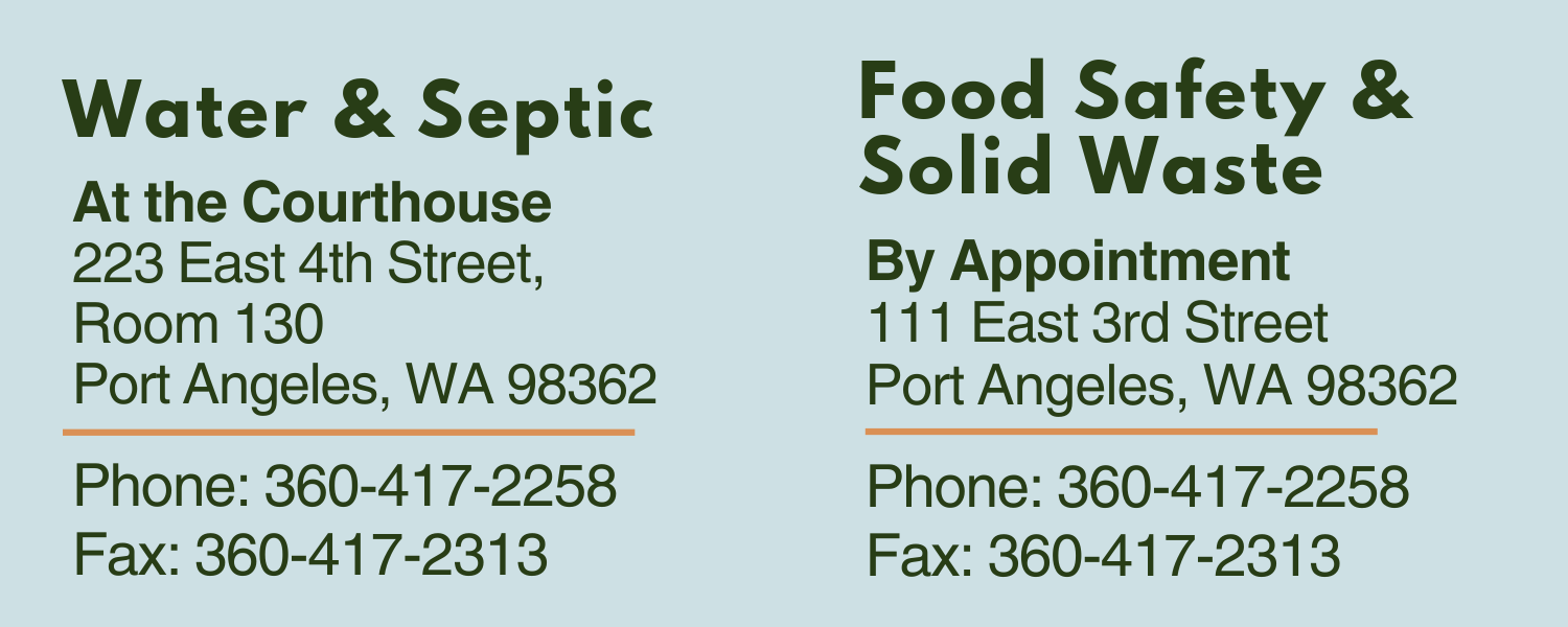 Water and Septic Contact Info